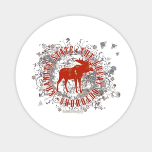 NH Moose Medallion (Red) Magnet